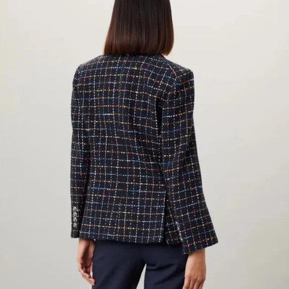 Veronica Beard Rumer Dickey Jacket Multicolor Tweed Blazer - Picture 3 of 12
